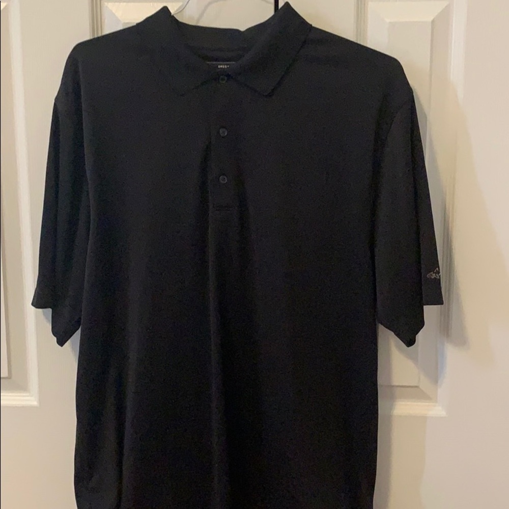 Black golf shirt
